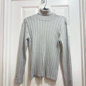 Style & Co. Gray Turtleneck Sweater